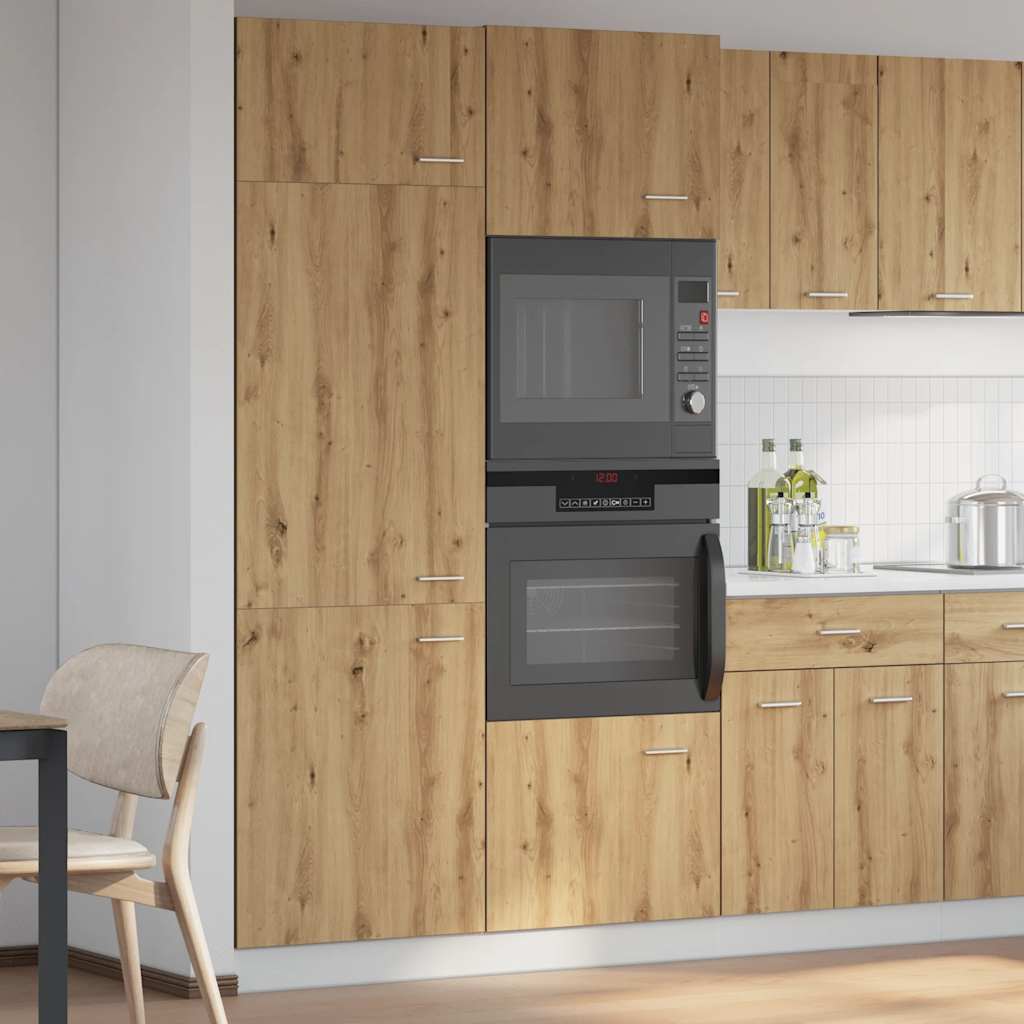 Refrigerator Cabinet Lyon Artisan Oak 60x57x207 cm Engineered Wood